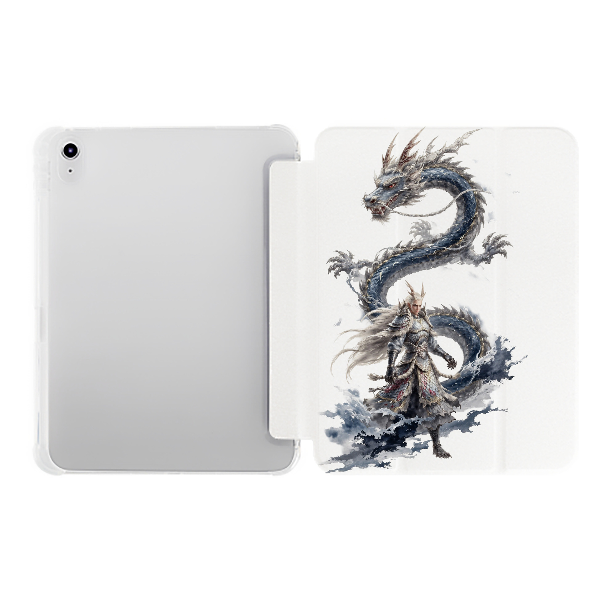（画像用） Ne Zha 2 ナタ 魔童の大暴れ IPad ケース ペン収納付き 三つ折りスタンド PUレザー×シリコン 対応機種9.5/10.5/10.9インチ